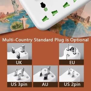 벽소켓 EU 영국 호주 플러그 AC 콘센트 멀티탭 네트워크 필터 USB 충전기 분리 스위치, 야간 조명 범용 잭