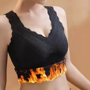 복부기모 보온나시 여성 민소매 위아 캡내 융털 안감