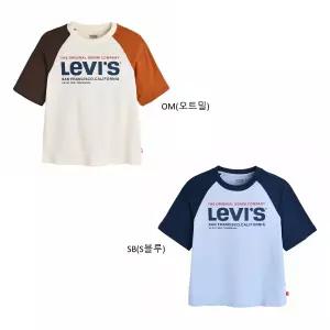 매장정품 LEVI'S 리바이스 리바이스키즈 V252TS196P, V252TS396P - 소매멀티배색반팔티셔츠 V252TS196P 187