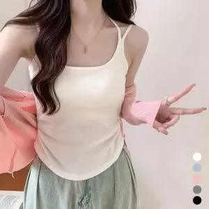 [라일리여성의류] Rly 여성 노브라 캡내장 민소매 이너나시 탱크탑 5색