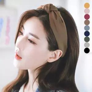 아무 헤어 머리띠 꼬임 매듭 넓은 헤어 패 포인트핀