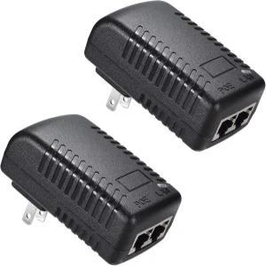 Bawofu 48V 24W 0.5A PoE 전원 어댑터 공급 인젝터 이더넷 US Wall Plug IEEE 802.3af 준수 10/100Mbps IP