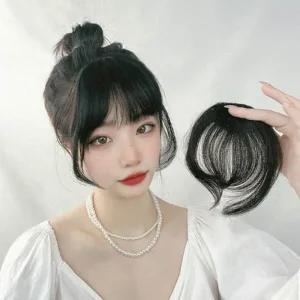 이 여성 고열사 앞머리용 가발 1P 붙임머리 여자 부분