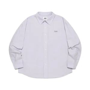 리 트위치 로고 포플린 셔츠 그레이 LE2401SH02GR