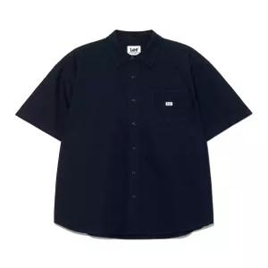 리 로코 포켓 옥스포드 반팔 셔츠 네이비 LE2502SS01NA