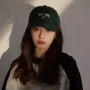 아무 여성 뉴욕 영문 자수 레터링 공용 산 모자 볼캡