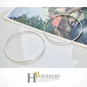 [호림쥬얼리]실버92.5/Silver/은귀걸이/세련(HR)실버 링 파이프 귀걸이(5cm)