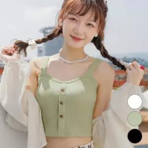 이 크롭티 크롭나시 끈나시 탱크탑 캡내장 이너티