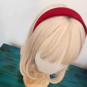 레드 헤어 여성 이우 벨벳 머리띠 겨울 무지 볼륨