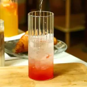 플리츠 이우 유리컵 2p세트 455ml 주스잔 음료잔 카페