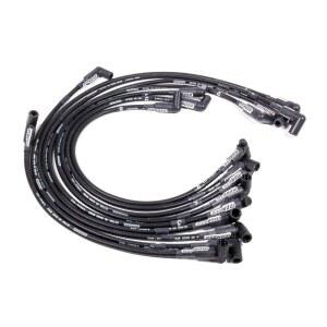 MOROSO 스파크 플러그 와이어 세트, 울트라 스타일 터미널, 8.65MM, 나선형 HEI 부츠, 블랙, V8, 90도 스프린트 40, 자동차, 코어, 키트