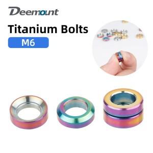 Deemount M6 Ti 와셔 오목 볼록 CNC 티타늄 스페이서 MTB 자전거 XT 유압 브레이크 캘리퍼스 높이 라이즈업