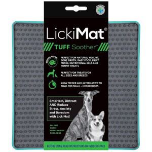 LICKIMAT TUFF, 튼튼한 수더, 강아지 슬로우 청록색 땅콩 피더 간식, 재미있는 피드 지루함 매트, 불안 음식, 또는 적합, 핥기 요거트 , 버터에 그릇의 대안,
