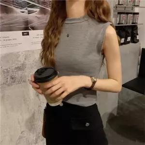 여성 베이직 기본 라운드 위아 민소매 나시