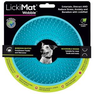 LICKIMAT 워블(WOBBLE) 흔들거리는 강아지 밥그릇, 지루함 요거트 및 밥그릇의 땅콩 슬로우 또는 불안감 간식, 먹이, 적합, 재미있는 터쿼이즈 버터에 대안, 감소, 피드