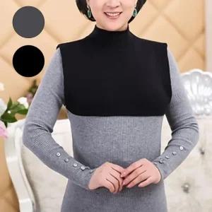 윈터 퍼 목폴라 페이크 목티 겨울 골프 위 공갈티