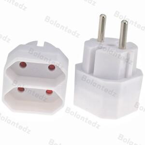 유럽 변환 플러그 2Pin 4.8mm 회전 2 홀 EU 소켓 배전 어댑터 흰색 16A 250V