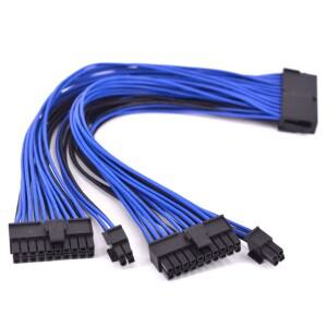 24핀 ATX 1-2 전원 공급 장치 연장 케이블 PSU 포트 승수 남성-여성 Y 분배기 마더보드