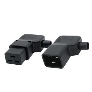 AC 전원 케이블 코드 커넥터  탈착식 플러그  암수 어댑터  PDUPS 소켓  표준 IEC320  C19  16A  250V