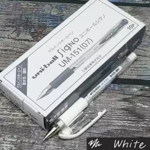감성문구 유니볼 시그노 화이트 중성/겔펜 10자루 UM-151(07)