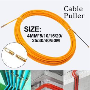 4mm 5M/15M/20M/25M/30M 유리 섬유 케이블 푸시 풀러 릴 덕트 스네이크 로더 피쉬 테이프 전기 기사 스레딩
