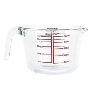 내열유리 손잡이 위아 계량컵 1000mL 눈금 소분컵
