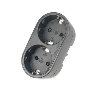 Bolantedz 2 소켓 다중 플러그 전원 스트립 분배 어댑터 16A/250V 독일 표준 공급 장치