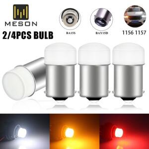 2/4피스 1156 BA15S P21W Led 전구 빛 R5W R10W 자동차 안개 조명 DRL 회전 신호 램프 12V 흰색 빨간색 노