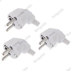 3피스 4.8mm EU Schuko 플러그 남성 교체 콘센트 Rewireable 250V 16A IP44 커넥터 전원 연장 케이블 용 El
