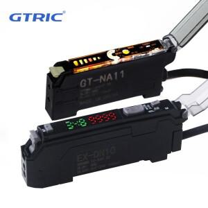 GTRIC 광섬유 센서 증폭기 고정밀 10-30V DC 3 선 NPN PNP NA11 디지털 디스플레이 광 광전 스위치