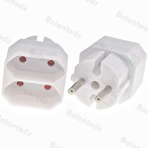 유럽 변환 플러그 2Pin 4.8mm 턴 2 홀 EU 소켓 배전 어댑터 흰색 16A 250V