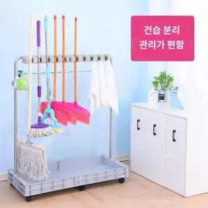 청소도구 정리대 농기구 창고 선반 곡괭이 공구걸이 걸레