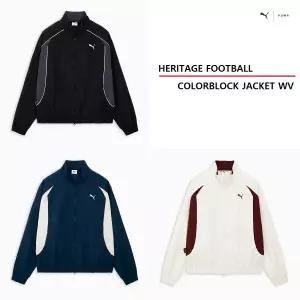 매장정품 PUMA 푸마 풋볼 우븐 칼럭 자켓 636279-01 14 87 HERITAGE FOOTBALL COLORBLOCK JACKET WV 636279