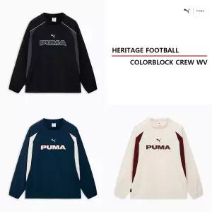 매장정품 PUMA 푸마 풋볼 우븐 칼럭 크루 636281-01 14 87 HERITAGE FOOTBALL COLORBLOCK CREW WV 636281 1