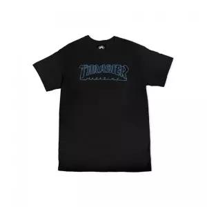 THRASHER Outlined T-shirt - Black/Black