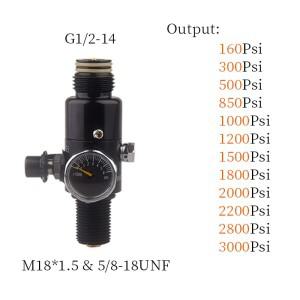 300BAR 출력 160 ~ 3000Psi 2 개의 Oring 공기 탱크 Valvula Reguladora 가스 실린더 리필 충전 어댑터 밸