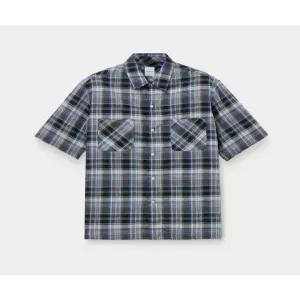 시리즈 SAGE DE CRET CO/LI Madras Check Short Sleeve Open Collar Shirt SVSFM26552BUX