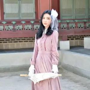 개화기원피스 핑크 블러셔 경성의복 개화기 의상