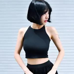 여자 민소매 데일리 스판 슬림핏 미우 크롭 레이어드