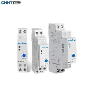 CHINT NTE8 시리즈 시간 지연 릴레이 제어 전원 차단 5초 10초 480초 AC220V DC24V DIN 레일 디지털 타이머