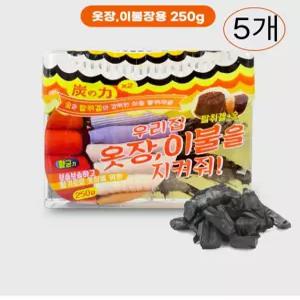 우리집 탈취제 옷장이불장용 250g 5개 탈취겔 숯 냄새제거 퀘퀘한냄새 옷장 이불장 냄새흡착 세아커머스