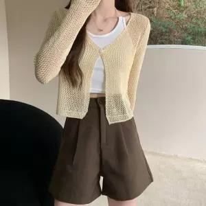 3컬러 망사 바캉스 여자 메쉬 여름 커버업 가디건