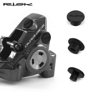 4개 RISK 로드 자전거 오일 디스크 브레이크 블리더 니플 커버 방진 플매트 카펫 러그 노즐 스크류 더스트