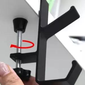 걸이 가방 모자 책상 핸드백 책가방걸이 2단 블랙