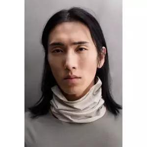 자라 울 블렌드 넥워머 - 펄 그레이