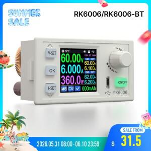 RD RK6006 60V 6A 4 자리 통신 조정  DC-DC 스텝 다운 전압 벤치 전원 공급 장치 벅 컨버터
