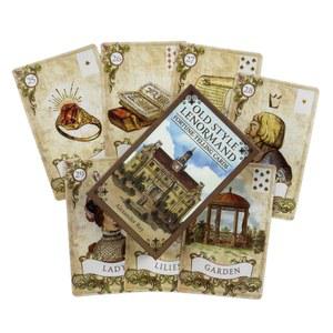 투명 포스트잇 올드 스타일 Lenormand 운세 오라클 카드 타로 데크 영어 비전 에디션 보드 파티를위한 게임