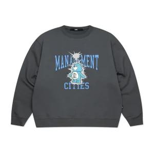 엘엠씨 THUNDER BEAR SWEATSHIRT charcoal 0LM45FSW301CRC
