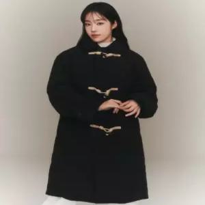 리 LEE 착장 패딩 더플 코트 블랙