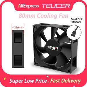 TEUCER FB-80S 80mm 2200RPM 12V 3Pin FDB 케이스 팬(게임용 PC용 높은 공기 흐름  무음 냉각 포함)